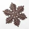 Decorações de Natal 10CM peças de floco de neve, peças de floco de neve de plástico com glitter, ornamento pendurado de floco de neve oco para decoração de árvore de Natal