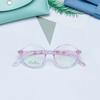 Armazón de Gafas Redondo Ligero Tr90 con Marco Pequeño al por Mayor para Adolescentes, Armazón de Gafas Color Transparente, Resistente a la Rotura, Ligeras para Miopía Estudiantil