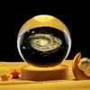 Bola de cristal luminosa para iluminação transfronteiriça, luz noturna luminosa, bola de vidro esculpida, sistema solar esculpido em 3D, enfeites de mesa de aniversário fábrica