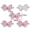 Acessórios de Joias de Liga de Metal com Pingente de Borboleta Duplo Pendurado Óleo Gota Acessórios de Conexão Decorativos para Pulseira Colar DIY W731