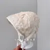 Gorro de Bebé Bordado con Encaje Estilo Delgado Primavera/Otoño Sombrero de Sol para Bebé Niña Verano Protección Solar Visera para el Sol Gorra de Corte con Lazo