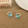 Pendientes Súper Hada de Circonita Flor de Cuatro Hojas Simples, Frescos y de Alta Gama, Modernos y Versátiles, Diseño Dulce y Pendientes Personalizados