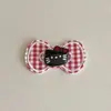 Parche Bordado de Tela Kt Cuadros Lindo Pasador de Pelo con Lazo Funda para Teléfono Bolso Zapato Calcetines Accesorios de Ropa Broche
