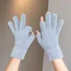 Luvas de Pelúcia Grossas Sem Dedos para Alunos Escreverem Lição de Casa, Luvas para Aquecer as Mãos, Luvas de Ciclismo à Prova de Toque, Frio e Congelamento