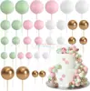 Conjunto Popular Transfronterizo de Bolas Decorativas de Colores, Juego de 32 Piezas de Bolas Doradas, Bolas Plateadas y Bolas de Colores, Adornos para Pasteles para Fiestas de Cumpleaños