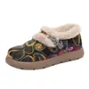 Zapatos de Tela Nuevos y Viejos de Bei para Invierno Suela Blanda Zapatos de Algodón para Personas de Mediana Edad y Mayores Acolchados con Terciopelo Espeso Cálidos Planos Antideslizantes Zapatos de Abuela para Mujer