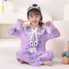 Pijamas infantis meninas primavera e outono manga longa fina desenho animado médio e grande crianças menina princesa roupa de casa terno roupa exterior