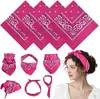Pañuelo Cuadrado Flor de Marañón Bandana Retro Hip-Hop Calleiro Elegante Algodón Puro Hip-Hop Hombres y Mujeres Moderno