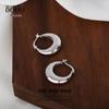 S925 Sterling Silver Heavy Industry Ear Buckle Em forma de U INS Gone Simple Geométrico Nicho Design Sense Brincos de Brincos de Orelha Feminino All-match