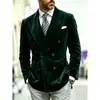 2026 Nuevo Traje de Terciopelo Cruzado Estilo Europeo y Americano Chaqueta Casual de Negocios Ajustada para Hombre Ropa Formal para Hombre