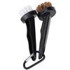 Cepillo de limpieza de cabeza redonda para golf cepillo de alambre de cobre cepillo de doble cabeza de nailon PP cepillo negro para cabeza de palo accesorios de golf