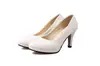 Nuevos Zapatos Formales de Mujer para Primavera y Verano, Zapatos Profesionales de Trabajo de Tacón Medio y Punta Redonda, Zapatos de Tacón Alto, Zapatos de Charol para Mujer, Tallas Grandes en Stock