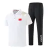 Verano China China Solapa Manga Corta Camiseta Pantalones Traje Deportivo Ropa para Grupo de Hombres, Mujeres y Niños Traje de Dragón Chaqueta de Entrenador