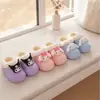 Pantuflas de Algodón para Niñas EVA Infantiles de Interior para el Hogar Impermeables Antideslizantes Dibujos Animados Con Felpa Cálida Pantuflas de Algodón Otoño e Invierno
