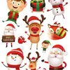Pegatinas navideñas para vidrio, exquisitas pegatinas estáticas extraíbles, pegatinas navideñas combinadas para ventanas, decoraciones navideñas 2023, nuevas