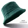 Sombrero de pescador de pana en stock con logotipo bordado personalizado, nuevo sombrero de pescador tipo cubo de comercio exterior para otoño e invierno, sombrero para el sol unisex