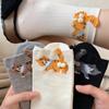 Calcetines Traviesos de Gato para Mujer, Lindos Calcetines Divertidos de Dibujos Animados 3D de Gato de Media Pantorrilla con Pompón, Calcetines de Algodón sin Costuras con Forma de Huevo