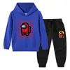Nova coleção outono/inverno 2023 roupas infantis transfronteiriças suéter com capuz e calça conjunto de duas peças para bebê algodão manga longa