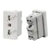 Enchufe modular empotrado italiano 16A italiano 10A enchufe de corriente de tarjeta de tres orificios estándar italiano enchufe europeo