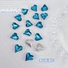 Popular en línea popular arte de uñas de fondo puntiagudo corazón torcido corazón melocotón Diamante superbrillante amor uña diamante accesorios de joyería paquete completo al por mayor