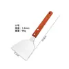 Espátula de Acero Inoxidable para Cocina con Mango de Madera, Espátula para Teppanyaki, Herramienta para Tortitas BBQ, Espátula para Pizza, Espátula Antideslizante para Cocinar