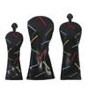 Funda para palo de golf, cubierta de madera para caña de golf, cubierta negra de PU para palo de golf, juego de fundas de madera para cabeza de palo de golf