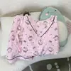 Pijama Nuevo de Verano para Mujer, Algodón Nube, Pantalón Corto de Manga Corta, Jersey Holgado, Cuello en V, Ropa para Casa, Conjunto de Dos Piezas
