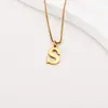 Corrente de Clavícula em Aço Inoxidável com Letra em Inglês Estilo Ins Moda Retrô Europeia e Americana Banhada a Ouro 18K Aço Titânio Colar Que Não Desbota