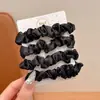 Scrunchie de cetim estilo coreano para mulheres, elástico elegante para rabo de cavalo baixo, alta elasticidade, faixa de cabelo durável, acessório de cabelo