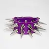 Pulseira de Couro Punk com Rebites Pontiagudos de Duas Fileiras, Venda Quente Transfronteiriça Europeia e Americana, Pulseira de Casal Personalizada da Moda, Pulseira de Pulso Masculina