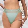 Calcinha feminina de cintura alta malha fio dental sem costura cinto de borda alta sexy sem costura respirável confortável roupa íntima feminina transfronteiriça
