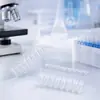 Tubo de centrífuga de plástico de refinación tipo de ocho filas de orificios tapa plana 0.2ml tubo pcr 8 tubos conectados especificaciones de ocho filas