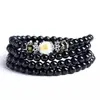 Pulsera Zodiac Luminosa para Hombres y Mujeres Pulsera de Pareja Pulsera de Cuentas Pulsera de Cuentas de Obsidiana Artificial Puesto de Joyería Pequeña