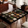 Jogo Americano de Couro Estilo Antigo Sem Lavagem, Luxo Leve, À Prova de Óleo, Anti-Escaldante, Toalha de Mesa Sem Cuidados, Jogo Americano para Mesa de Centro, Garantia de Qualidade