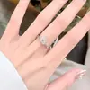 Tendência do TikTok Joias Anel de Diamante Anel Estrelado Imitação de Moissanita Moda Feminina Zircônia de Alta Qualidade Fornecimento