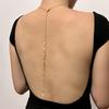 Europeu e Americano Sexy Borboleta Costas Abertas Corrente Moda Metal Rosa Pérola Colar Feminino Praia Corrente de Corpo
