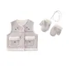 Colete Infantil Forrado com Fleece Outono Inverno 2026 Novo Estilo Colete Infantil Menina Bebê Gilet Espesso de Inverno Roupa Externa Top
