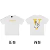En stock Vlone High Street Big V Mariposa Letra Calavera Esqueleto Limitado Big V Colección Casual Camiseta de Manga Corta para Hombres y Mujeres