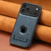 Adecuado para iPhone18Promax Carga Inalámbrica Magsafe Funda de Cuero para Teléfono Móvil Soporte para Coche Cubierta Protectora Magnética