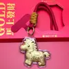 Pingente Chaveiro Corrente para Celular Bolsa Charme Hello Kitty Pony Desenho Animado Presente Pequeno Criativo Ouro Puro 999