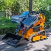 Cargadora compacta de orugas nueva de fábrica, cargadora compacta de pie HT320, cargadora compacta para limpieza de granjas