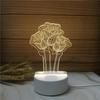 Luz noturna 3D criativa pequena luminária de mesa atividade pequeno presente empresa presente de Natal acrílico placa suporte de lâmpada atacado