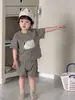 Ropa para Niños Estilo Verano Estilo Coreano Ropa para Niños Ropa de Verano 2026 Verano Nueva Ropa para Bebés Niños Traje de Rayas Manga Corta
