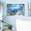 Comercio exterior, ventana falsa, paisaje marino, dormitorio, sala de estar, porche, armario, dormitorio, decoración del hogar, pegatinas de pared autoadhesivas, venta al por mayor