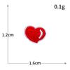 Parche de Tela Pequeño Bordado, Cara Sonriente Redonda, Corazón de Durazno, Corazón de Amor, Parche Bordado por Computadora con Adhesivo en la Parte Posterior, Parche para Reparar Agujeros sin Coser, Insignia