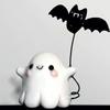 Cross-border Novo Dedo Médio Bonito Fantasma Halloween Dedo Médio Fantasma Resina Artesanato Ornamentos