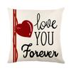 Funda de almohada de lino con estampado divertido de gnomo de corazón para el Día de San Valentín, impresión a una cara, nueva, transfronteriza de Amazon, para decoración