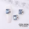 Internet Celebrous Explosive Nail Art Crystal Pile Drill Finished Super Flash Crooked Heart Retangular Right Angle Handmade Pearl Nail Ornament