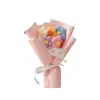 Ramo Pequeño de Flores Pompones Tejidas, Flores Artificiales, Ramo de Flores Falsas de Hilo, Accesorios de Regalo para Temporada de Graduación, Regalos Transfronterizos del Fabricante