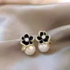 Pendientes Retro de Flores de Moda Elegantes Pendientes de Perlas Francesas Venta al por Mayor